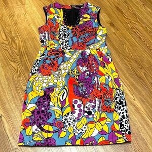 NANETTE LEPORE Women’s Animal Print Dress Retro Style Size 2
